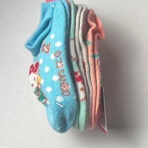 Hello Kitty Girls No Show Variety  6 Pairs Pack of Socks Kids Sz 4-7.5 NWT